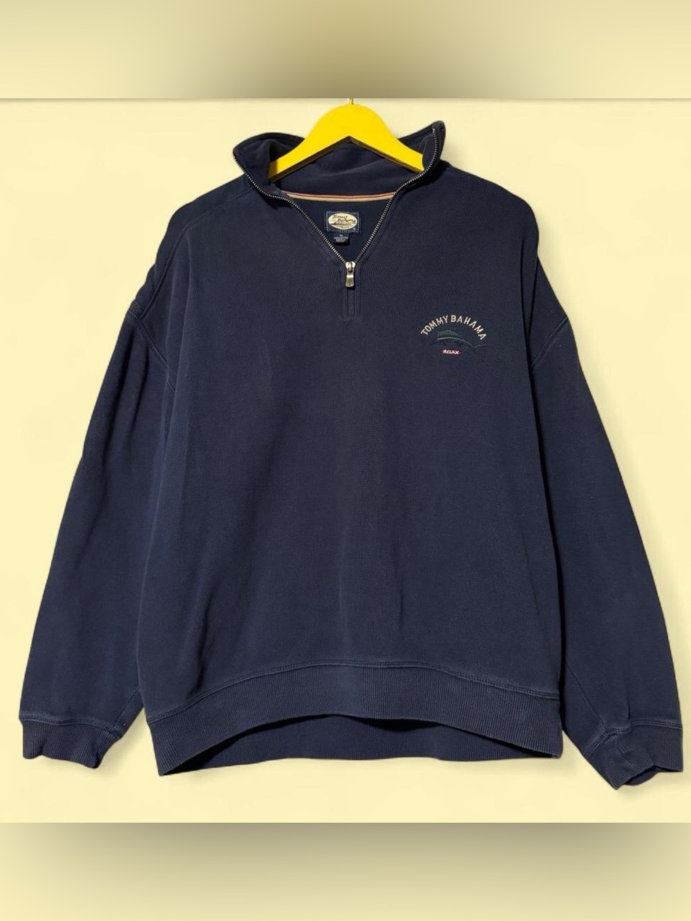 Tommy Bahama navy quarter zip sweatshirt Size M